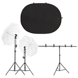 Vidaxl Photo Studio Set Se sadou osvětlení a obrazovkou pozadí