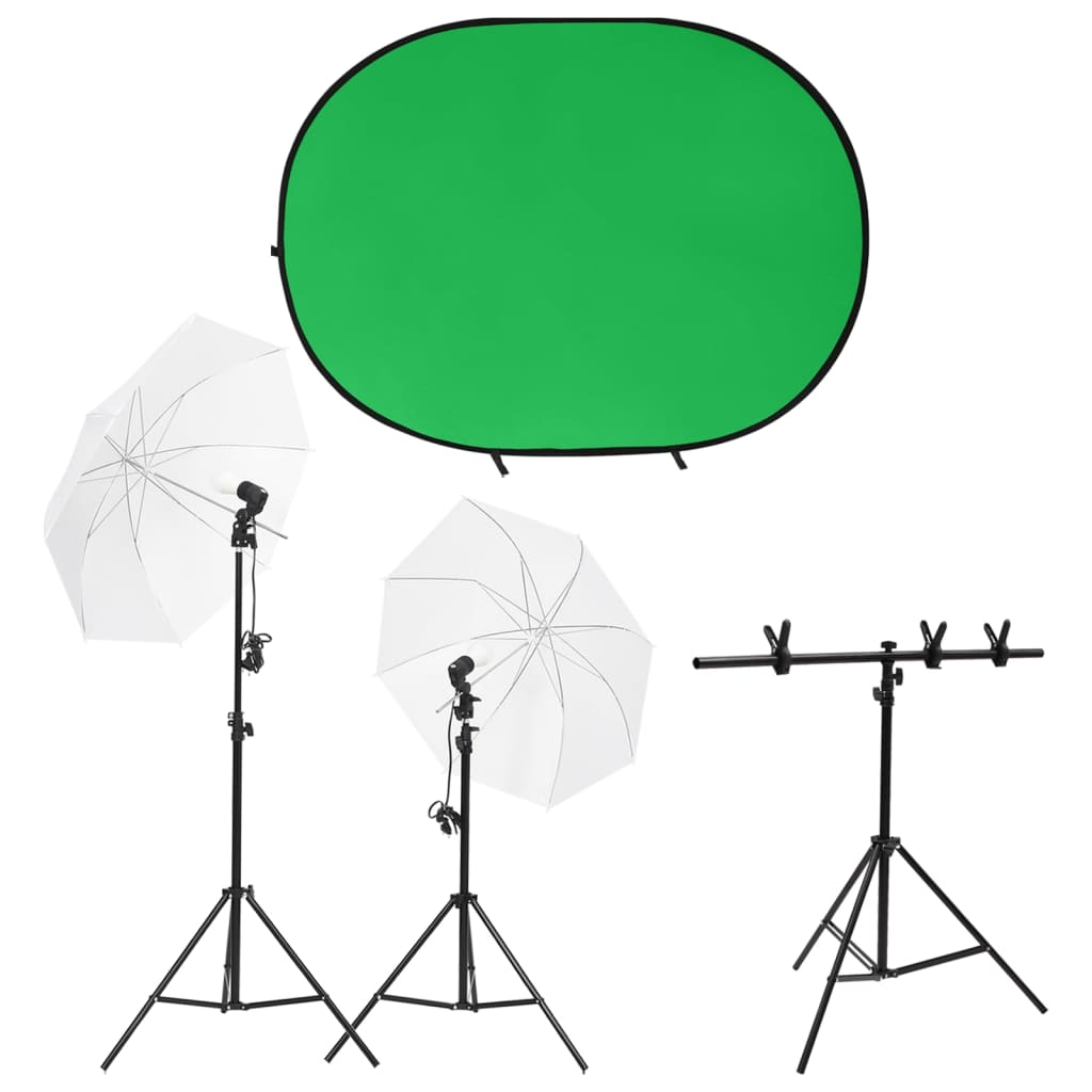 Vidaxl Photo Studio Set Se sadou osvětlení a obrazovkou pozadí