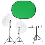 Vidaxl Photo Studio Set Se sadou osvětlení a obrazovkou pozadí