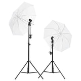VidaXL Set da studio fotografico con set di luci, schermo di sfondo e riflettore