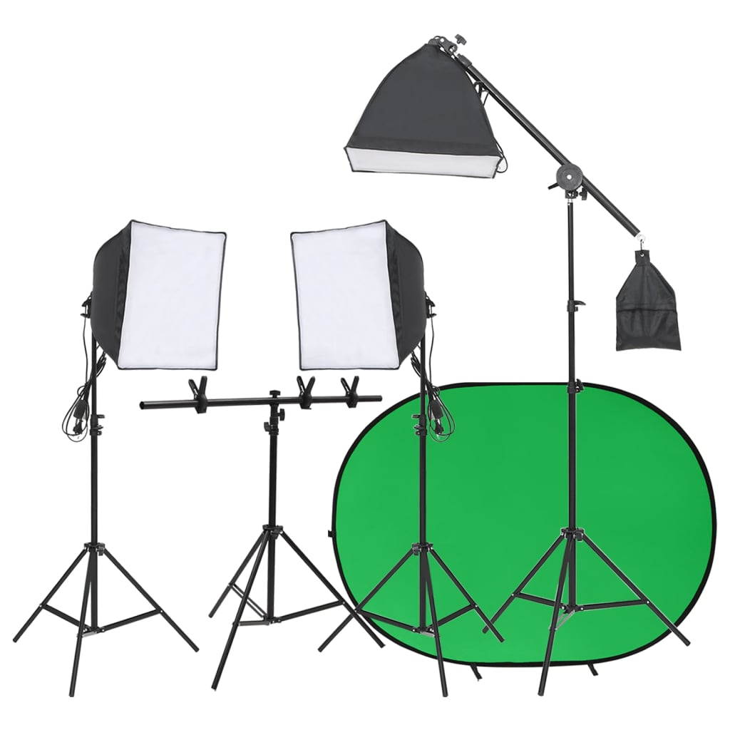 Vidaxl Photo Studio Set Se sadou osvětlení a obrazovkou pozadí