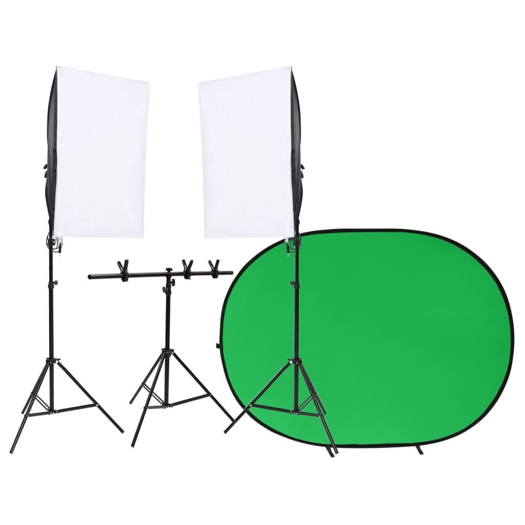 Vidaxl Photo Studio Set Se sadou osvětlení a obrazovkou pozadí