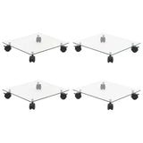 Vidaxl rastlinski valji 4 pcs kvadrat 35x35 cm utrjeno steklo