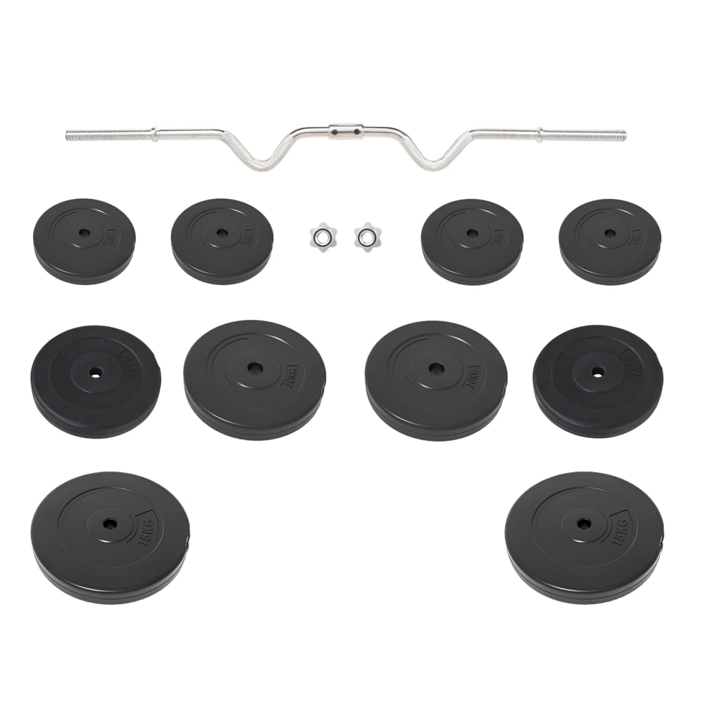 Vidaxl Halter bent with weights 90 kg