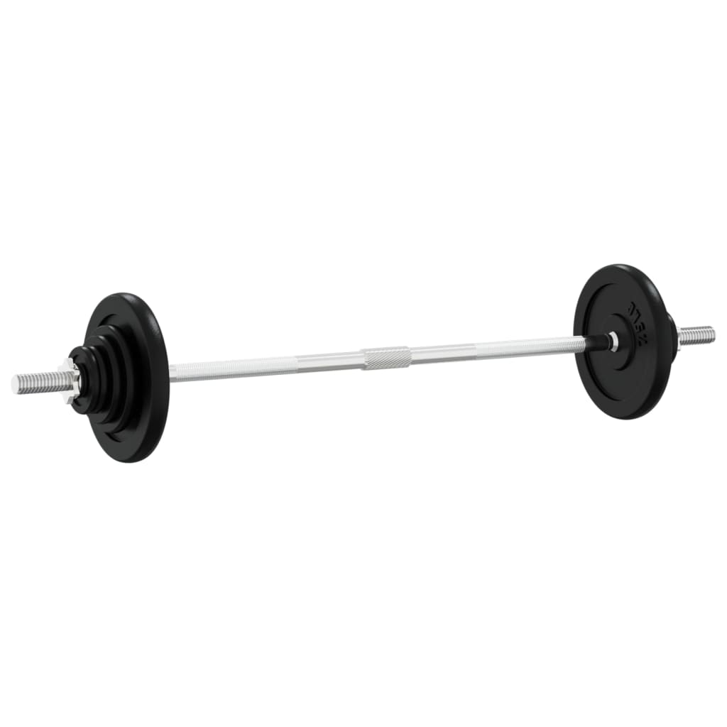 Vidaxl håndvægt med vægte 90 kg støbejern