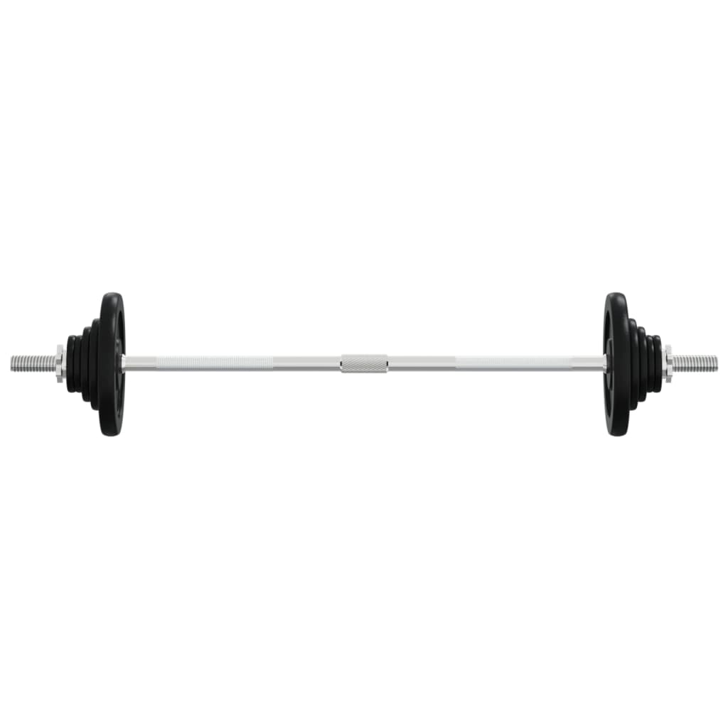 Vidaxl håndvægt med vægte 90 kg støbejern