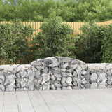 VidaXL Gabionen 12 Stück gebogen 300x50x60 80 cm verzinktes Eisen