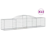 Vidaxl Schans baskets 13 st vaulted 300x50x60 80 cm galvanized iron