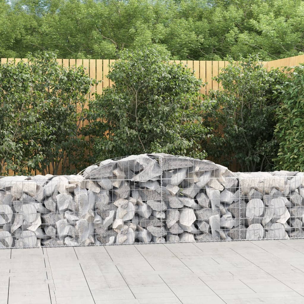 Vidaxl Schans baskets 13 st vaulted 300x50x60 80 cm galvanized iron