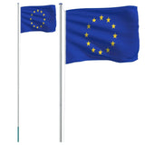 Vidaxl -flag med flagstang Europa 6.23 M aluminium