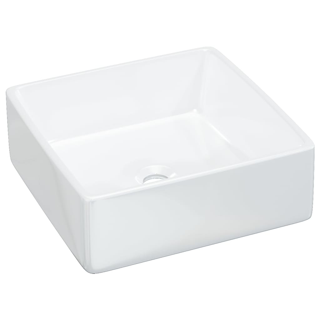 Vidaxl Washbasin 37x37x13 cm square ceramic white