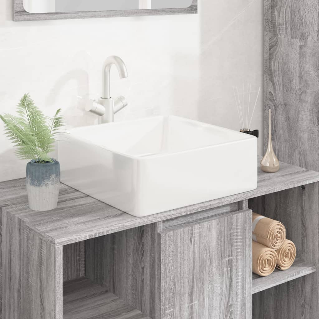 Vidaxl Washbasin 37x37x13 cm square ceramic white