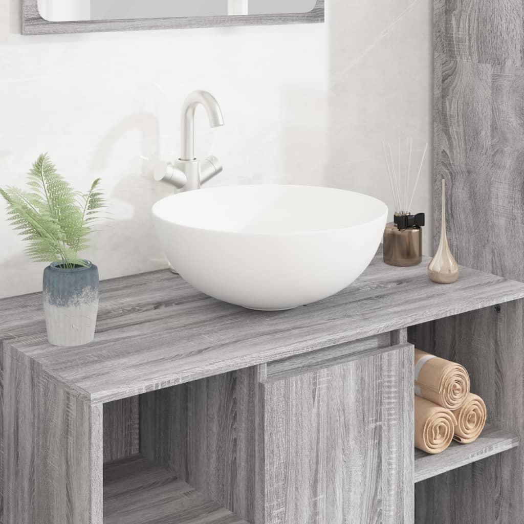 Vidaxl Washbasin 36x15 cm Round Ceramic White