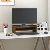 Monitor vidaxl stojí 50x24x16 cm pevná borovice med hnědá