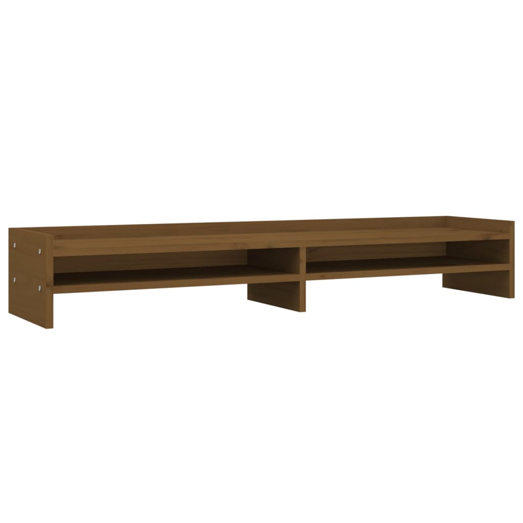 Vidaxl Monitor Standard 100x24x16 cm pevná borovice med hnědá