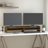 Vidaxl Monitor Standard 100x24x16 cm Solid furu honningbrun