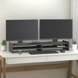 VidaXL monitor standard 100x27x15 cm Solid pine Gray