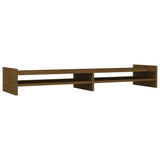 Vidaxl Monitor Standard 100x27x15 cm solid fyrretræ honningbrun