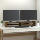 Vidaxl Monitor Standard 100x27x15 cm solid fyrretræ honningbrun