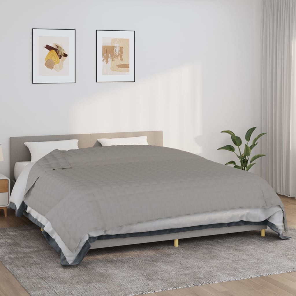 Vidaxl Svage tæppe 235x290 cm 11 kg stof grå