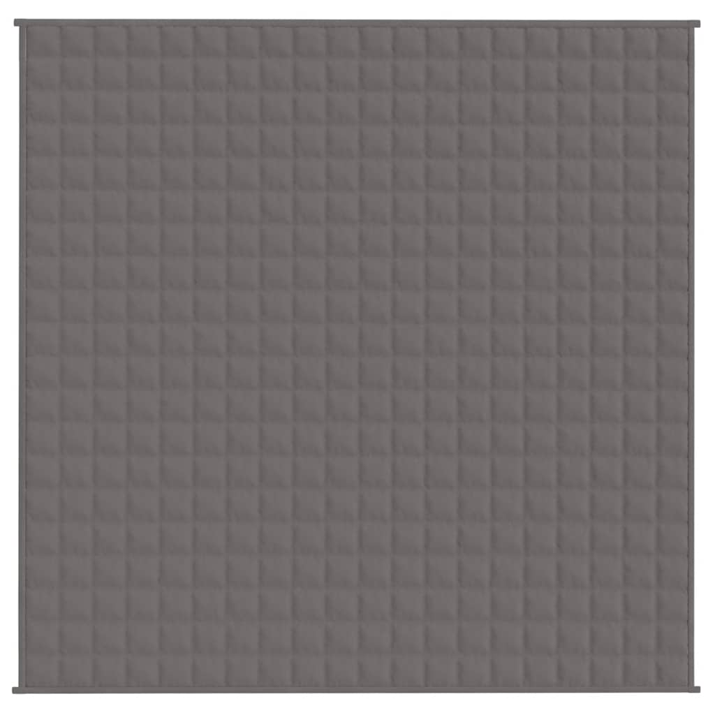 Vidaxx couverture lestée 200x200 cm 9 kg tissu gris