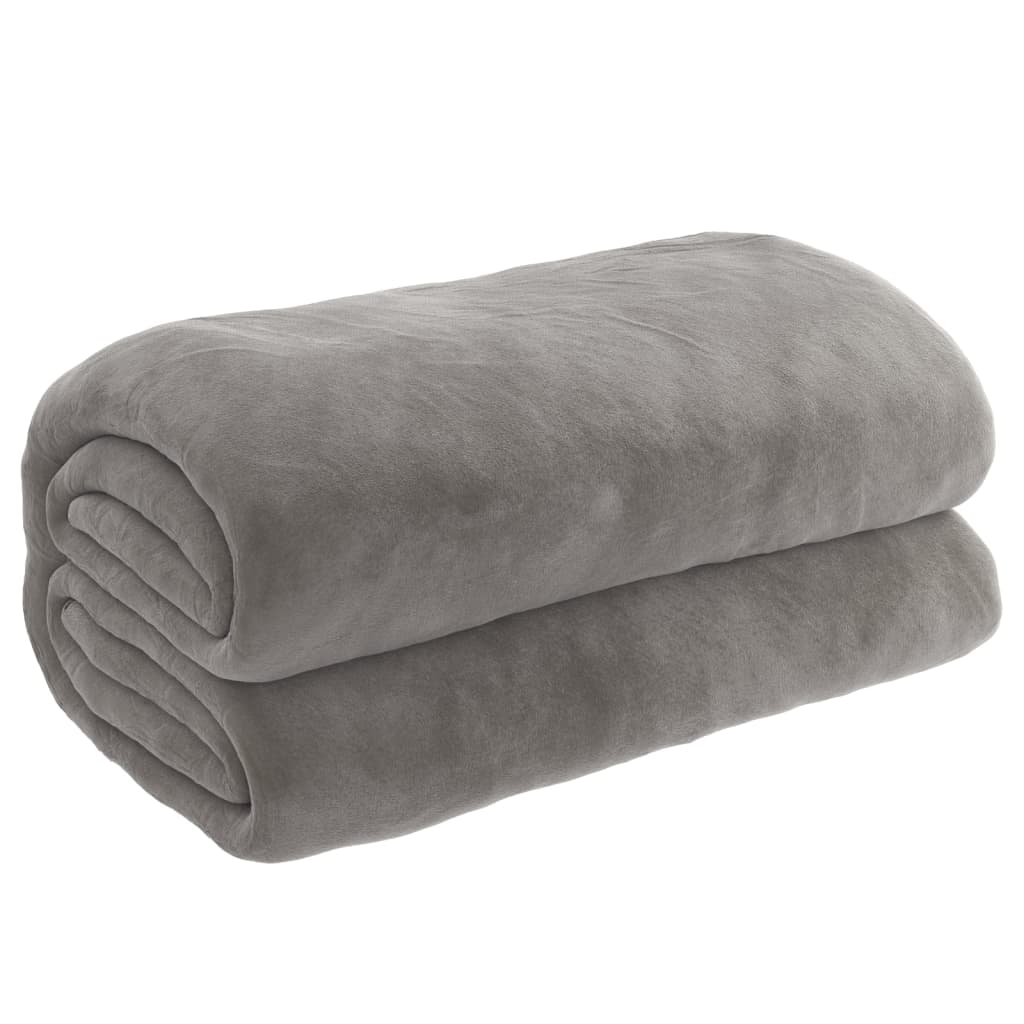 Słaby koc vidaxl z osłoną 200x225 cm 9 kg tkaniny szarości