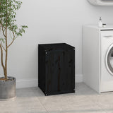 Vidaxx vaskeri kurv 44x44x66 cm solid furu tre svart