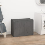 Vidaxx vaskeri kurv 88,5x44x66 cm solid furu tre grå