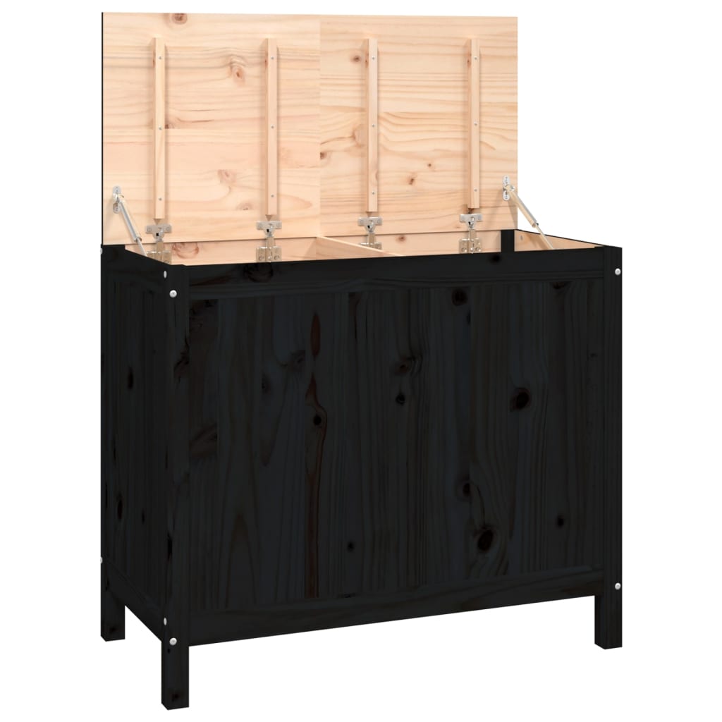 Vidaxx vaskeri kurv 88,5x44x76 cm solid furu tre svart
