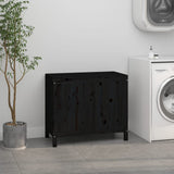 Vidaxx vaskeri kurv 88,5x44x76 cm solid furu tre svart