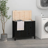 Vidaxx vaskeri kurv 88,5x44x76 cm solid furu tre svart