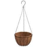 Vidaxl Planters hængende 4 st med kokosnødstål Ø 40x63 cm sort