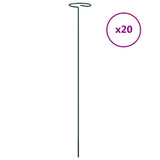 Vidaxl Plant Stakes 20 st 40 cm ocel tmavě zelená