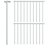 Vidaxl Plant Stakes 20 st 40 cm ocel tmavě zelená