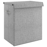 Vidaxl vaskeri kurv sammenfoldelig 51x34.5x59 cm kunstig linned grå
