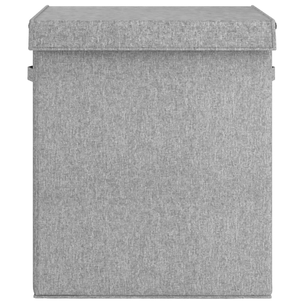 Vidaxl vaskeri kurv sammenfoldelig 51x34.5x59 cm kunstig linned grå