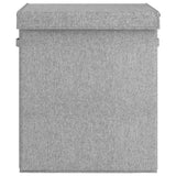 Vidaxl vaskeri kurv sammenfoldelig 51x34.5x59 cm kunstig linned grå
