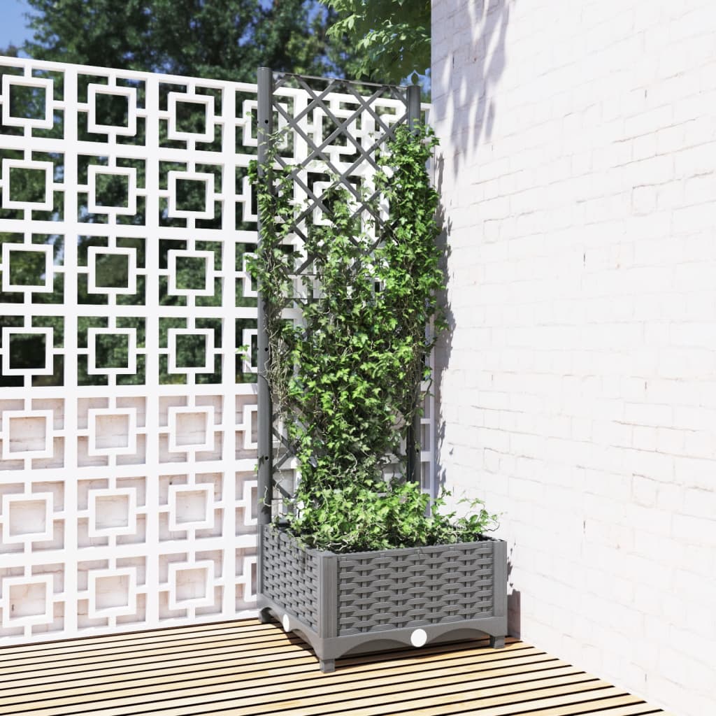 Vidaxl Planning box with slat work 40x40x121.5 cm Polypropene