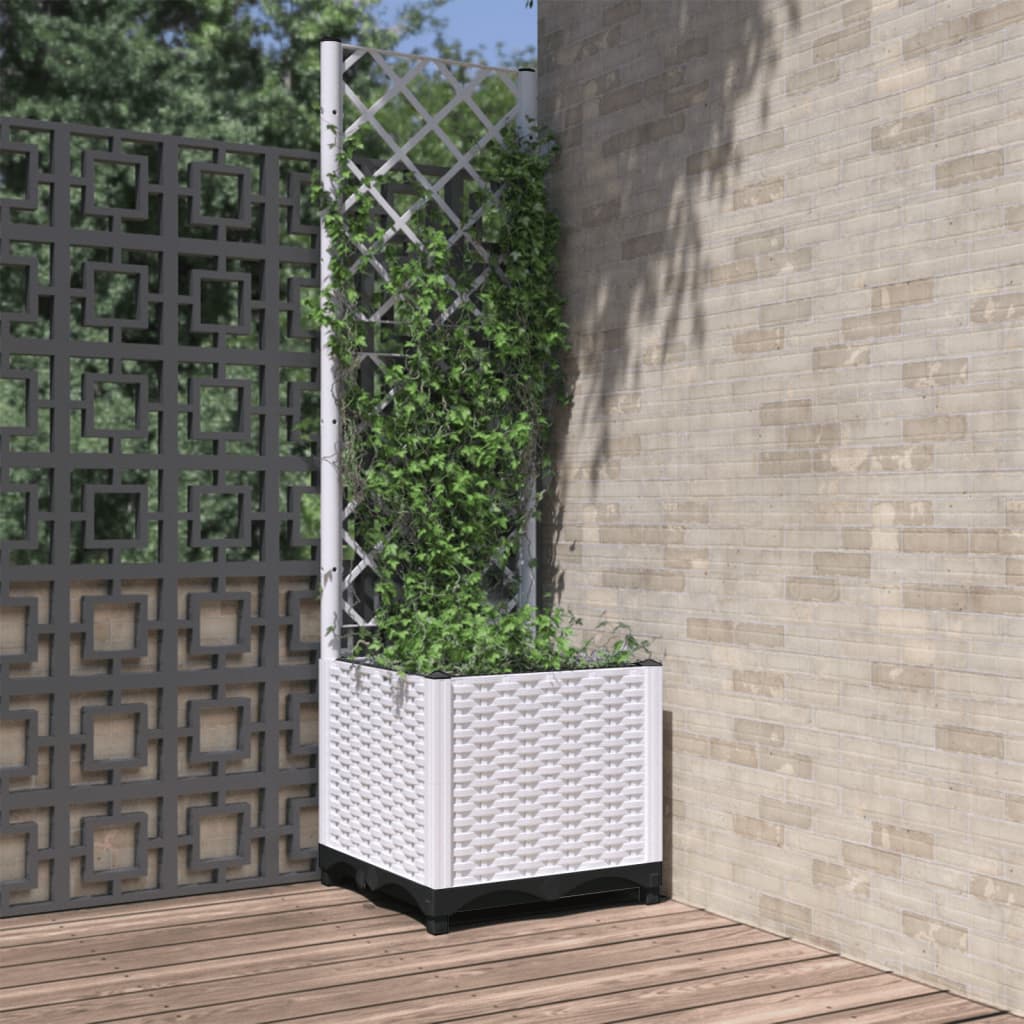 Vidaxl sadilnik z latwerk 40x40x136 cm polipropene