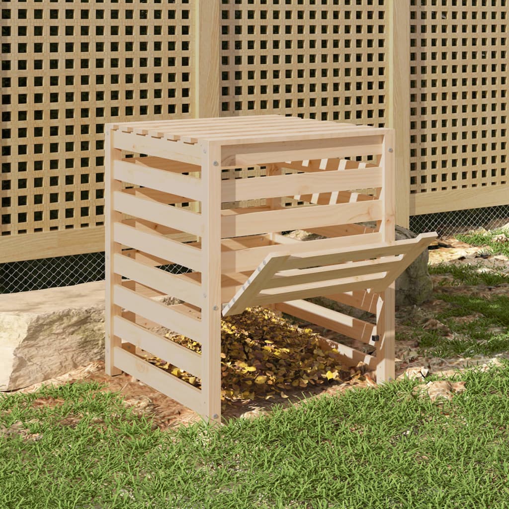 Vidaxl Compost Bin 63.5x63.5x77,5 cm Solid fyrretræ