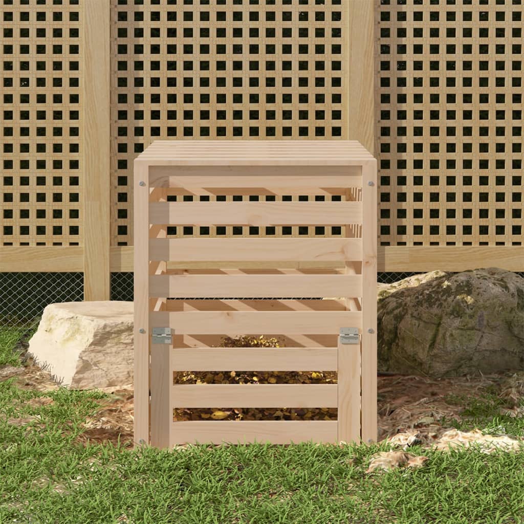 Vidaxl Compost Bin 63.5x63.5x77,5 cm Solid fyrretræ