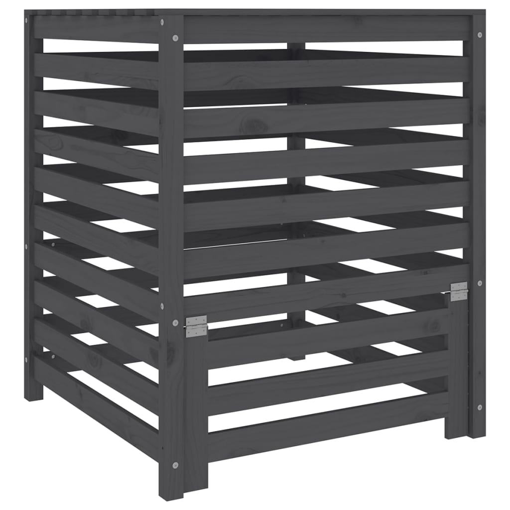Vidaxl Compost bin 82.5x82.5x99.5 cm Solid pine Gray