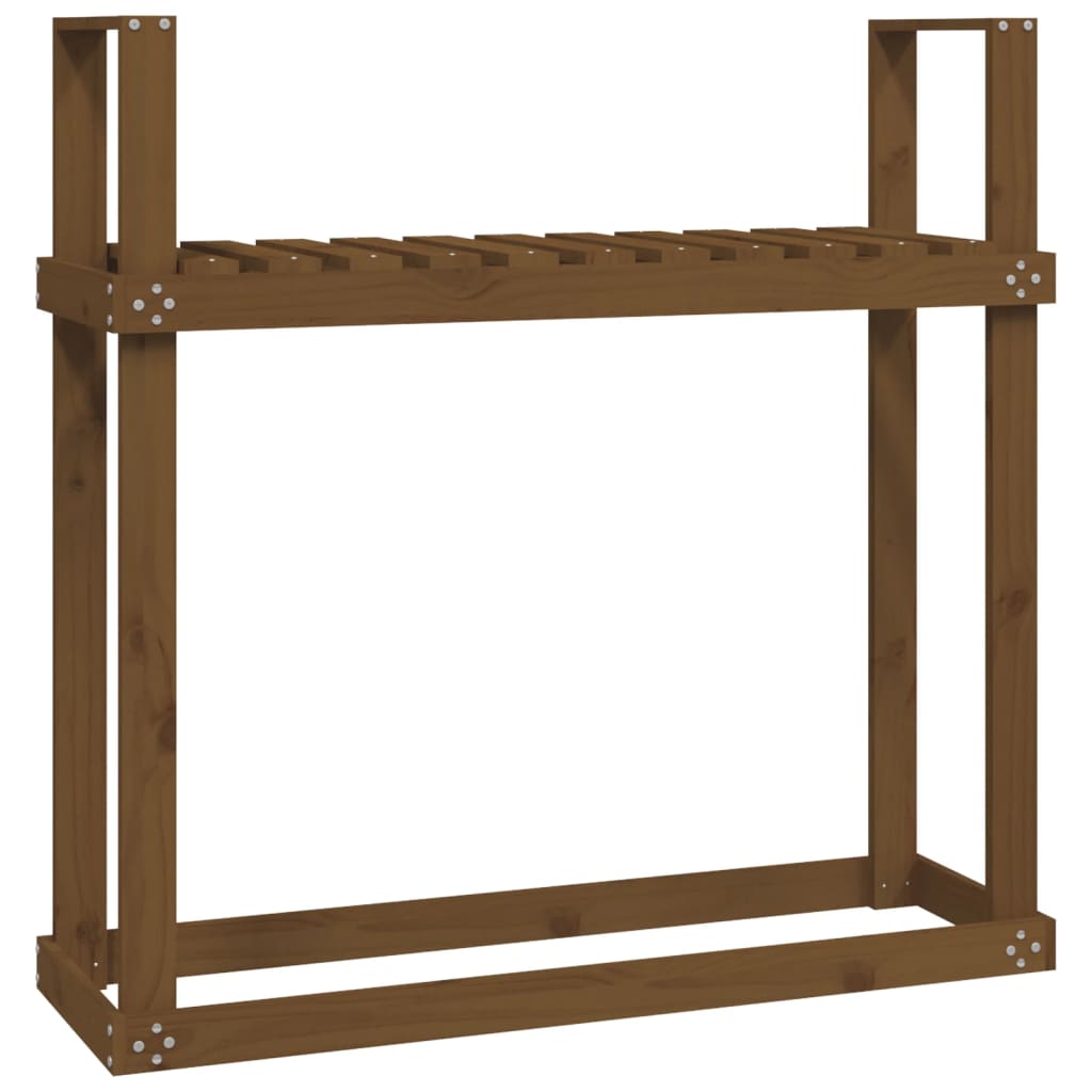 Vidaxx brænde rack 110x35x108,5 cm Solid fyrretræ Honningbrun