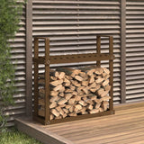 Vidaxx brænde rack 110x35x108,5 cm Solid fyrretræ Honningbrun