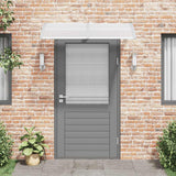 Vidaxl -Tür -Baldachin 150x75 cm Polycarbonatgrau