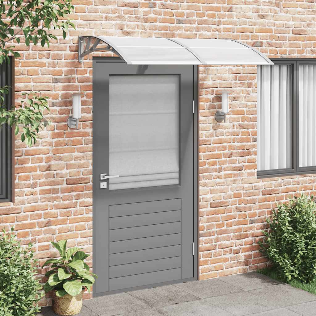 Vidaxl -Tür -Baldachin 150x75 cm Polycarbonatgrau