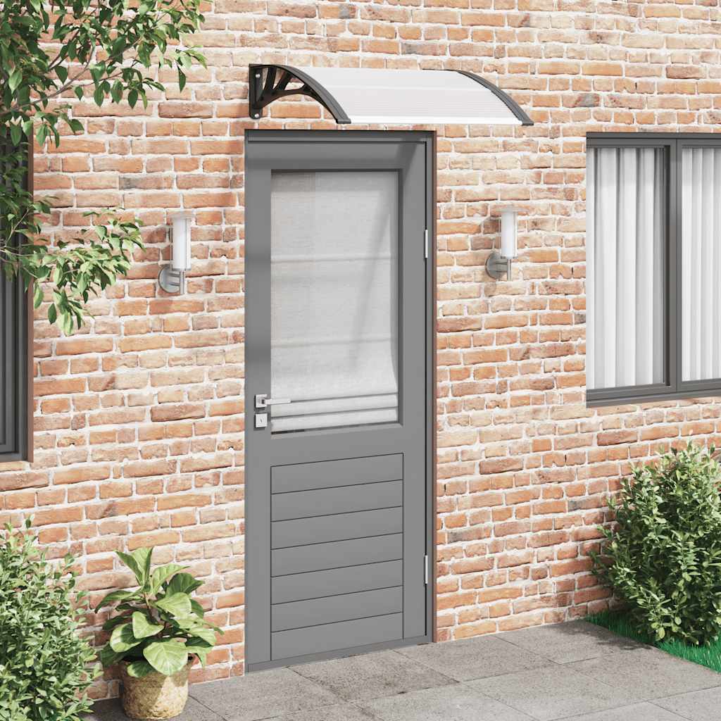 Vidaxl dveře baldachýn 80x75 cm polykarbonát černý a průhledný