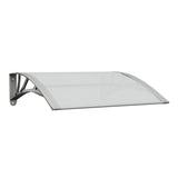 Vidaxl Port Canopy 80x75 cm in policarbonato grigio e trasparente