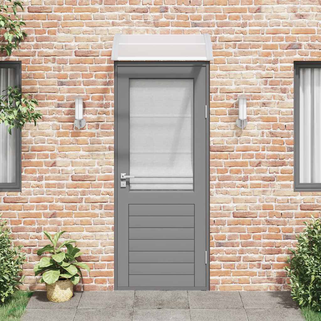 Vidaxl Port Canopy 80x75 cm in policarbonato grigio e trasparente