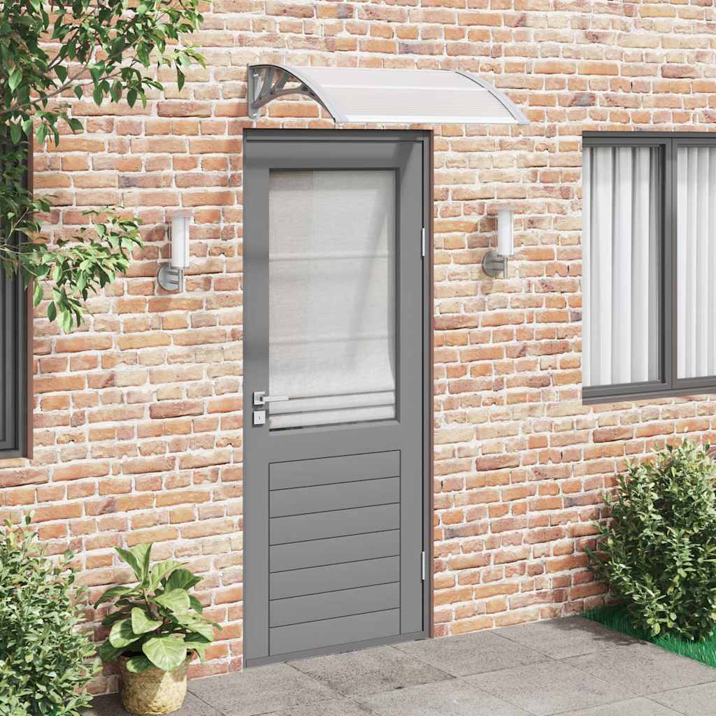 Vidaxl Port Canopy 80x75 cm in policarbonato grigio e trasparente